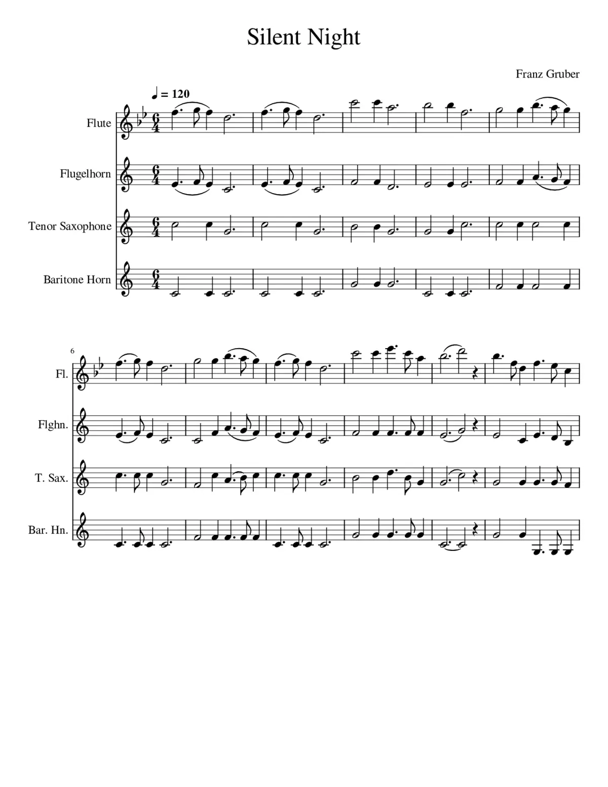 Stille Nacht heilige Nacht H.145 - Page 1