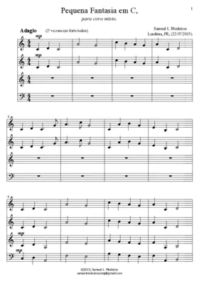 Pequena Fantasia em C, para coro misto