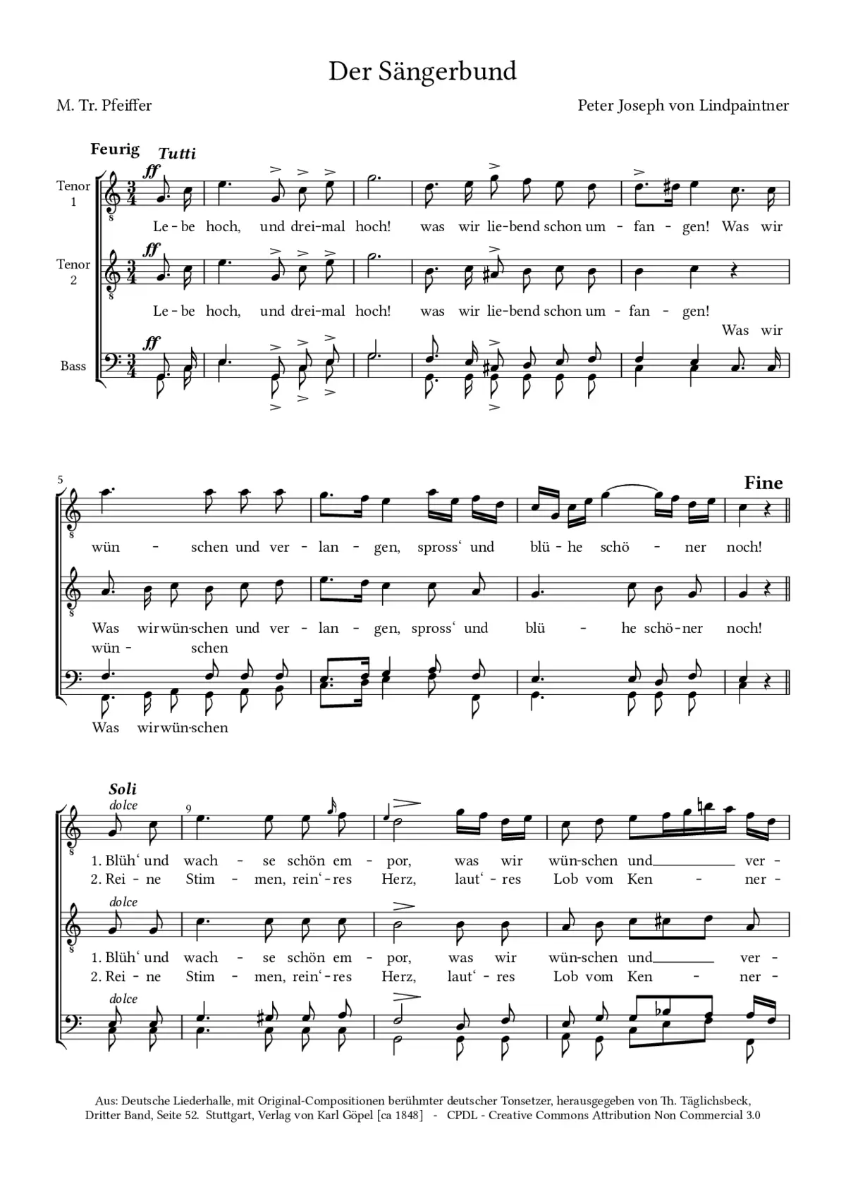 Der Sängerbund - Page 1