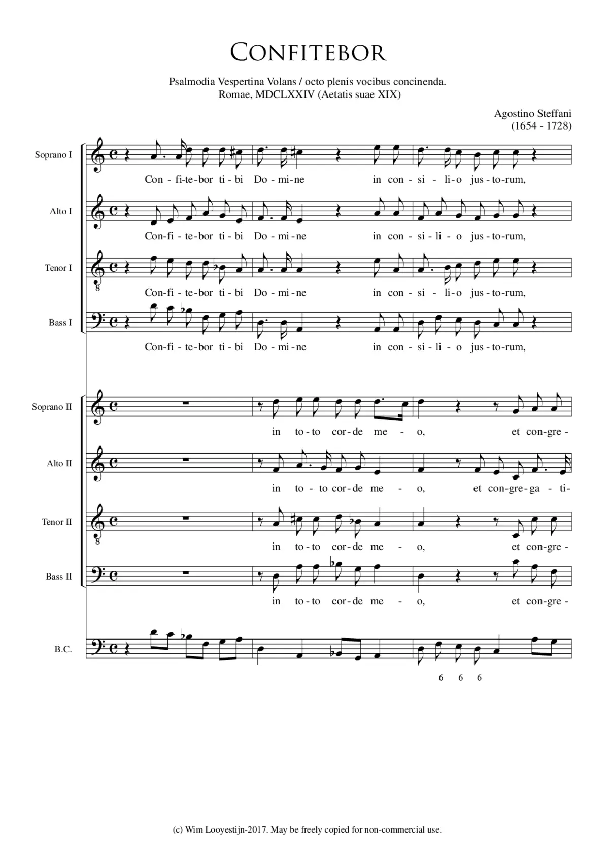 Confitebor - Page 1