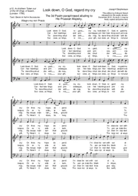 Look down, O God, regard my cry