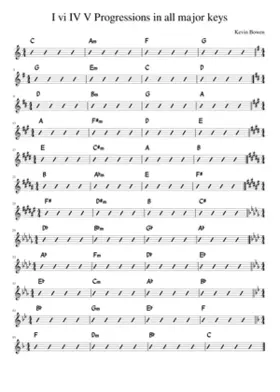 I vi IV V Progressions in all keys