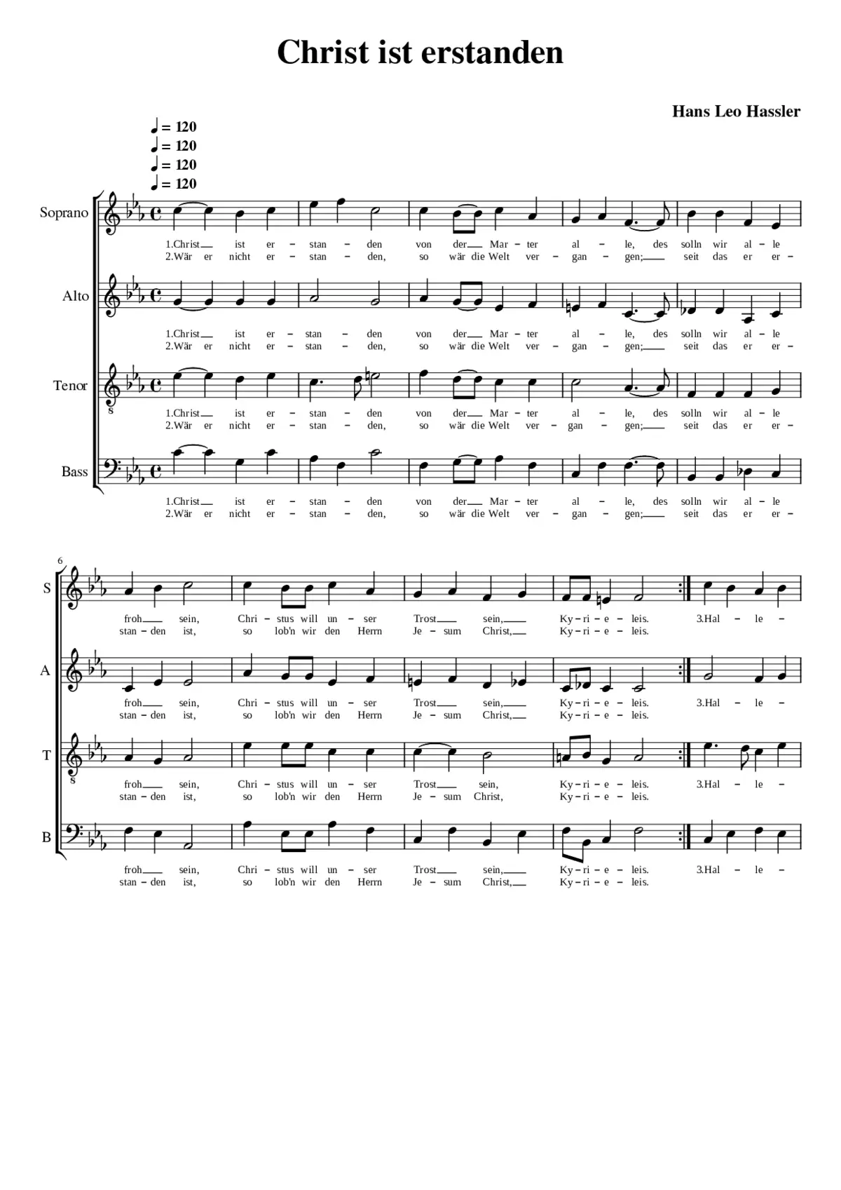 Christ ist erstanden - Page 1