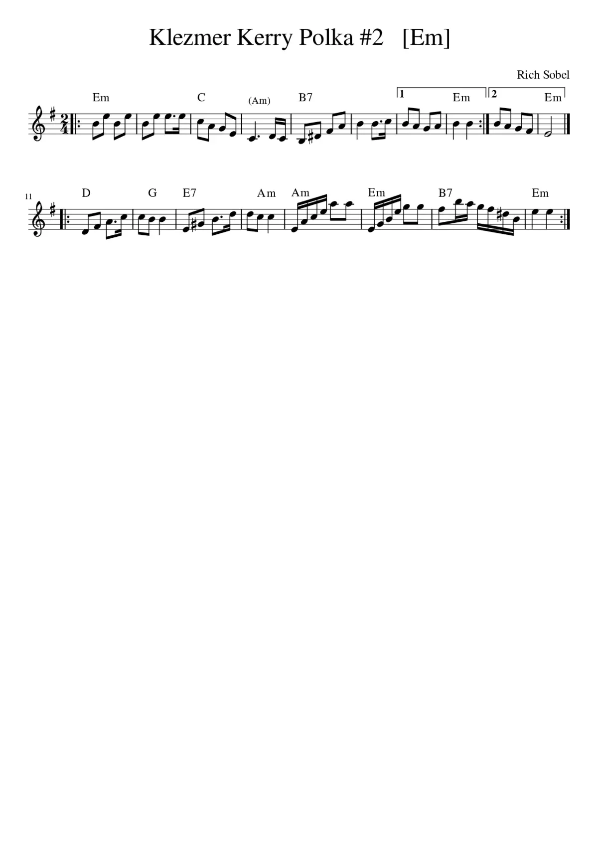 Klezmer Kerry Polka 2 - Page 1