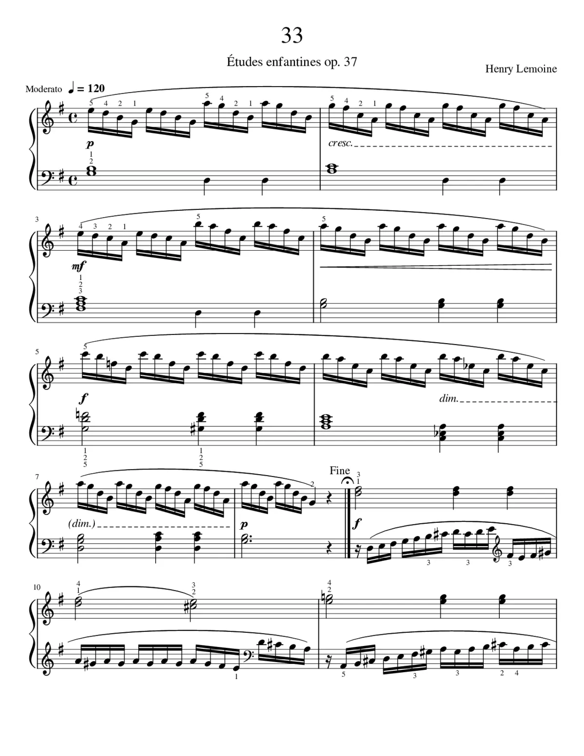 Études enfantines Op.37 - Page 1