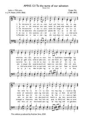 To the name of our salvation