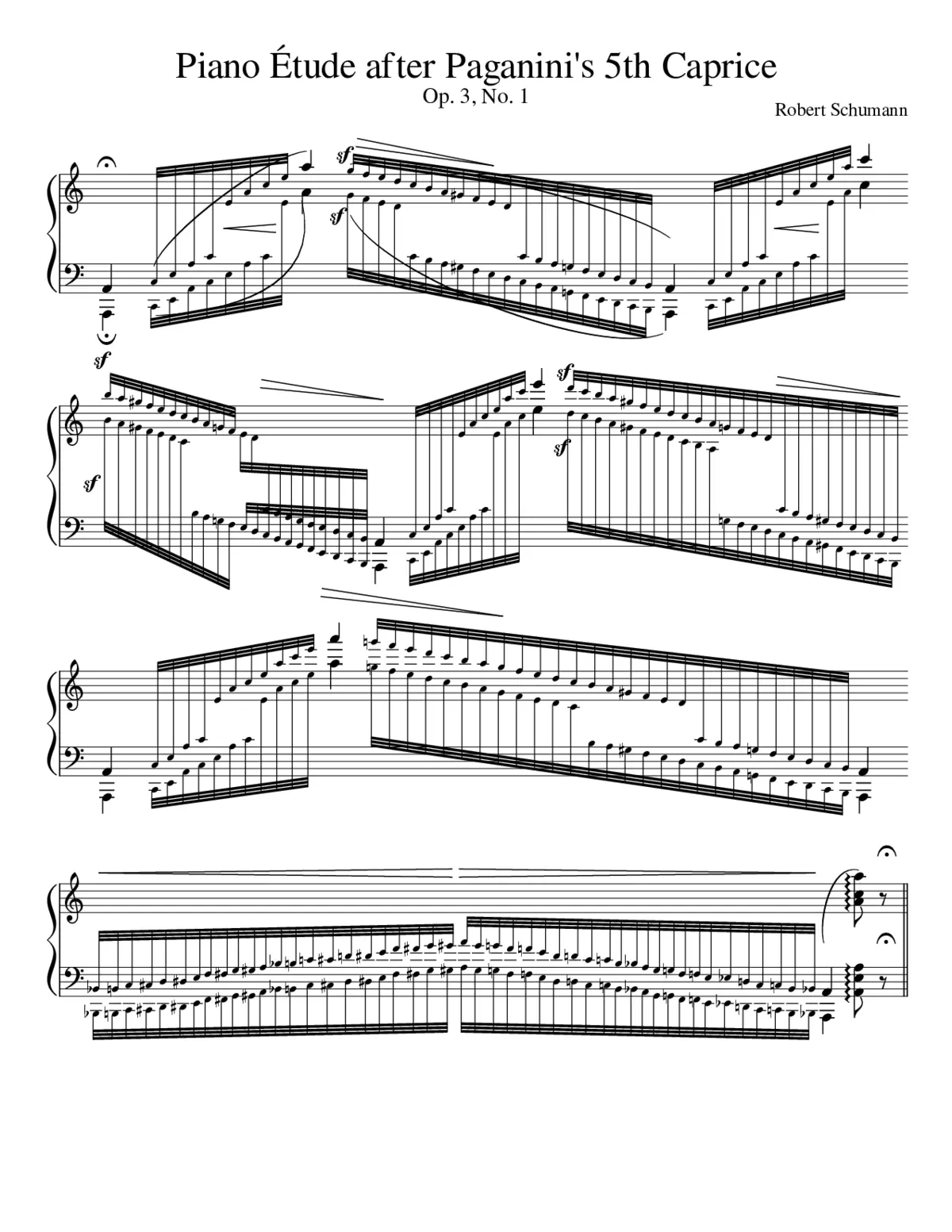 Etudes after Paganini Caprices Op.3 - Page 1