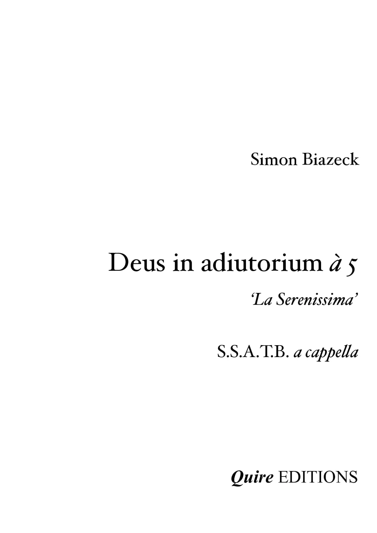 Deus in adiutorium meum - Page 1