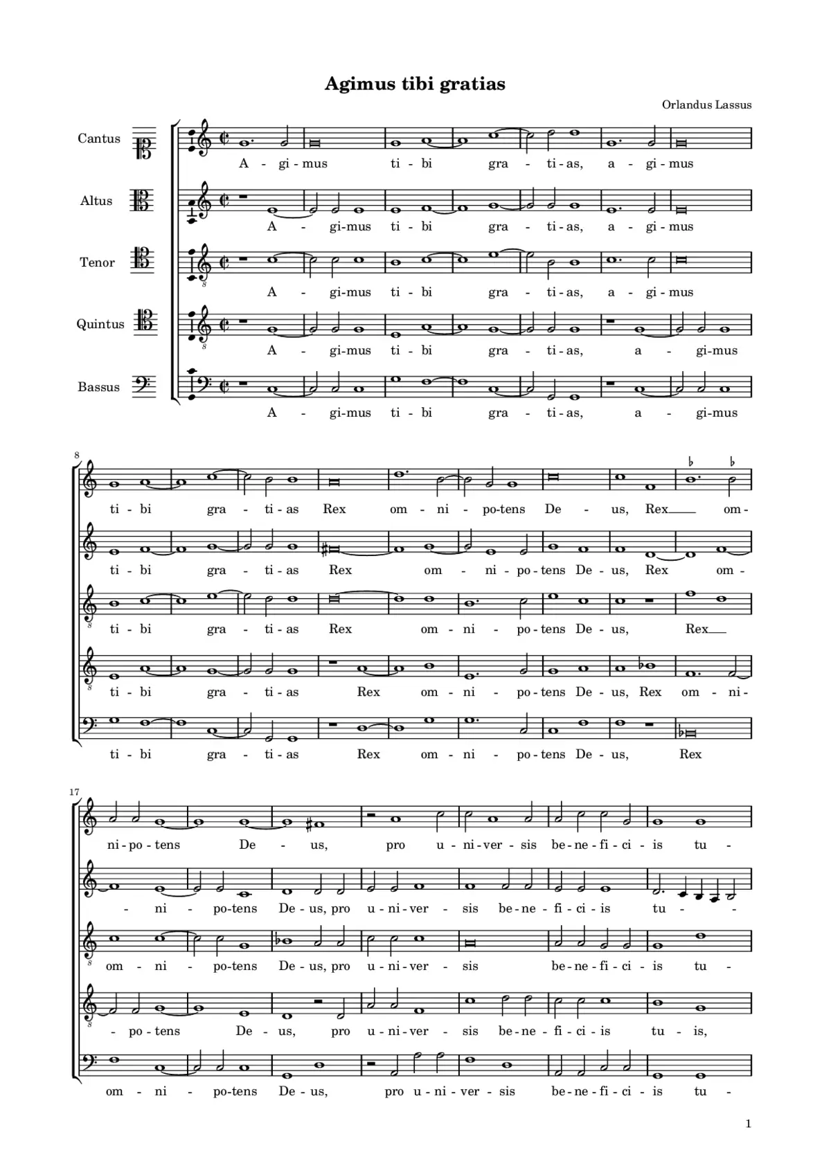 Agimus tibi gratias a 5 (II) - Page 1