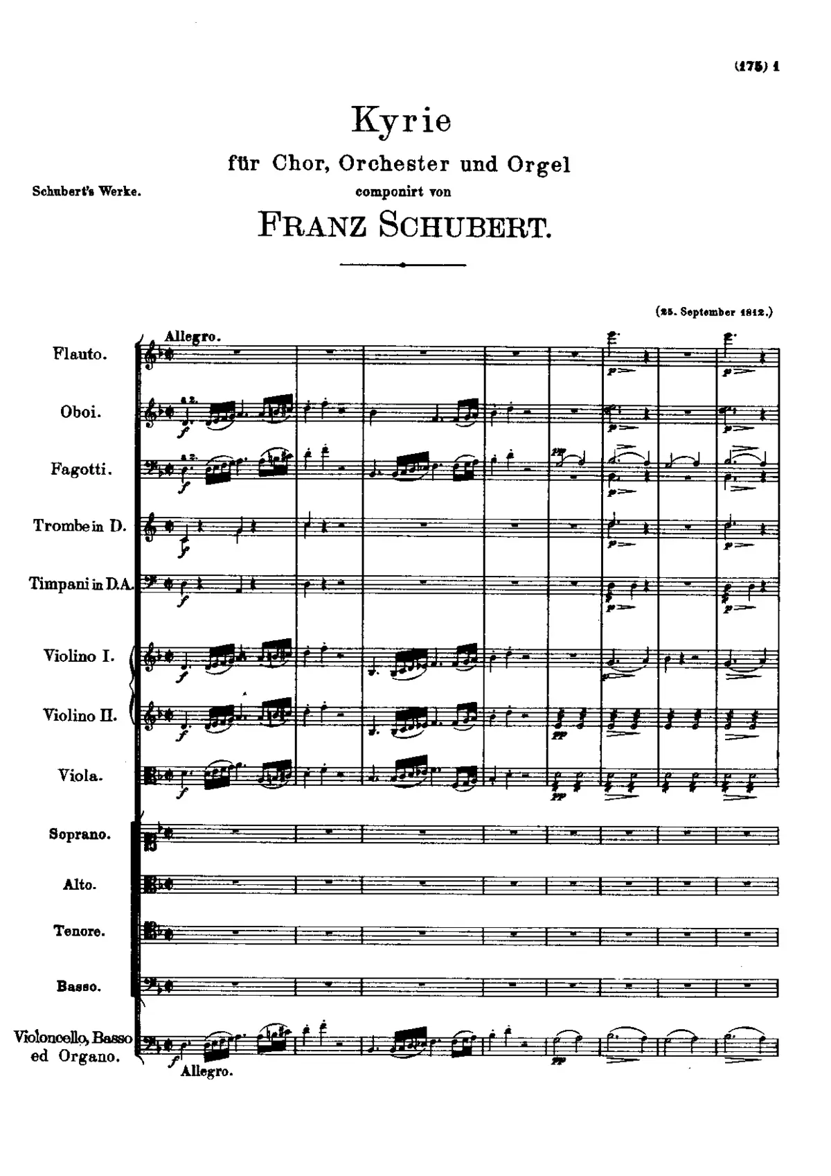 Kyrie in D minor - Page 1