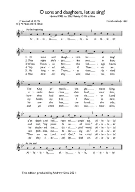 O sons and daughters, let us sing!