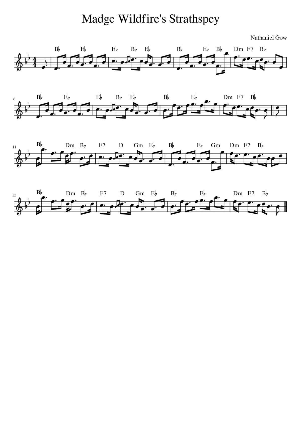 Madge Wildfire's Strathspey - Page 1