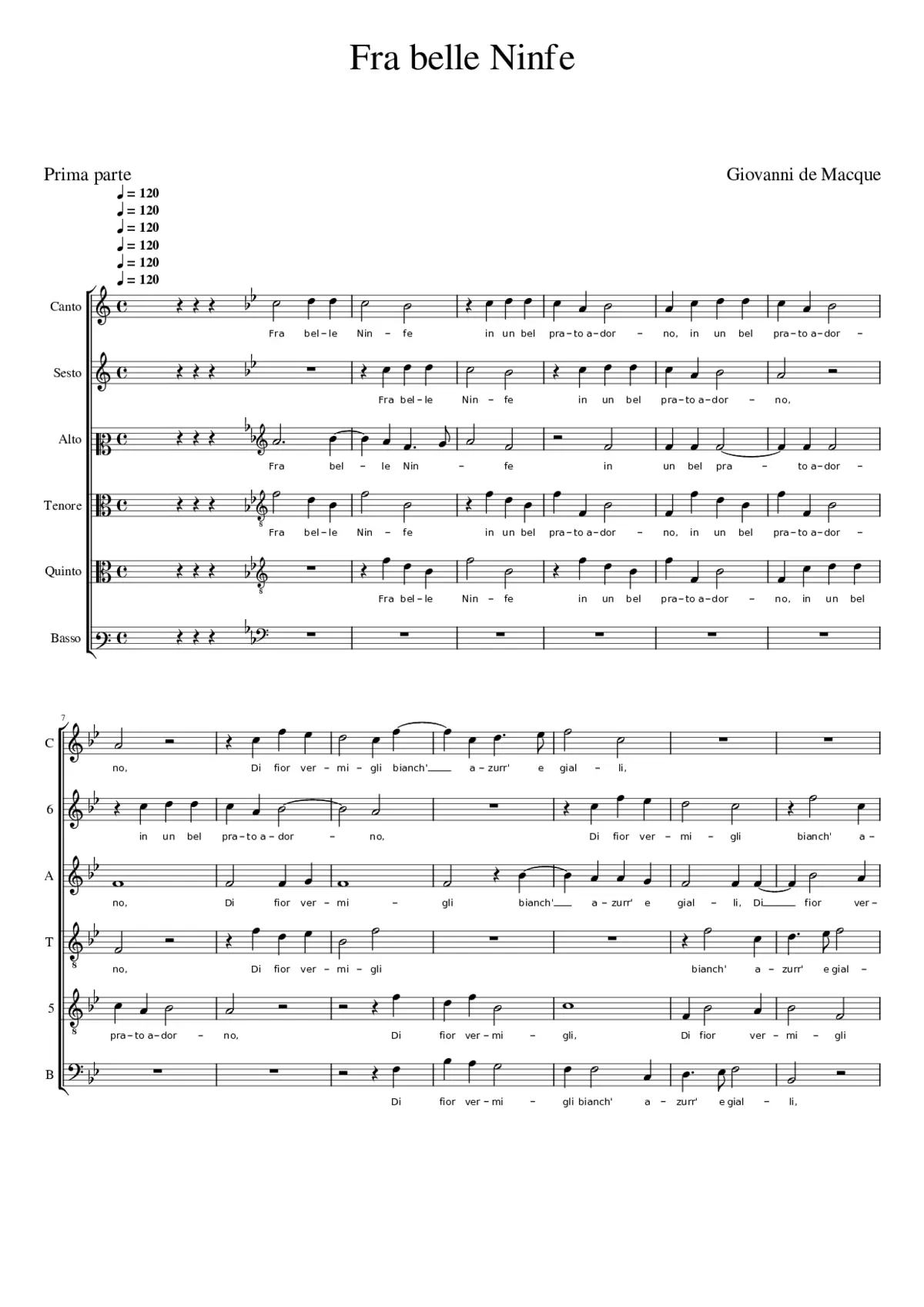 Fra belle Ninfe - Page 1