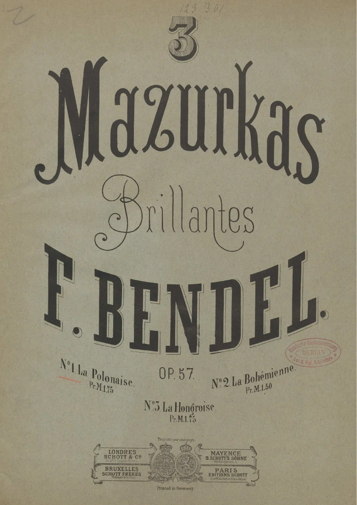 3 Mazurkas brillantes - Page 1
