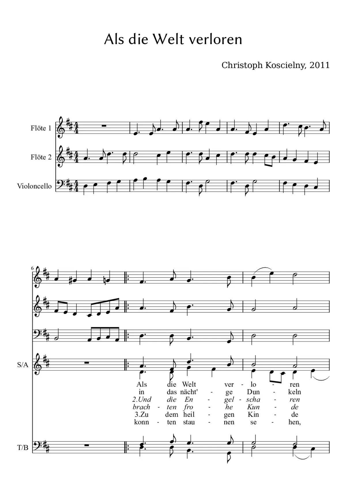 Als die Welt verloren - Page 1