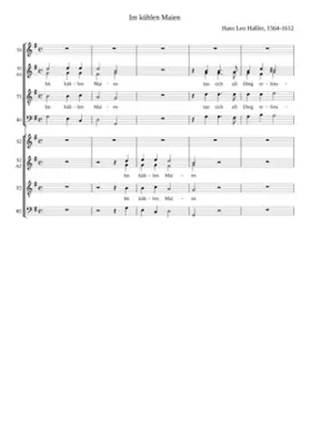 Im külen Mäyen / Im kühlen Maien
