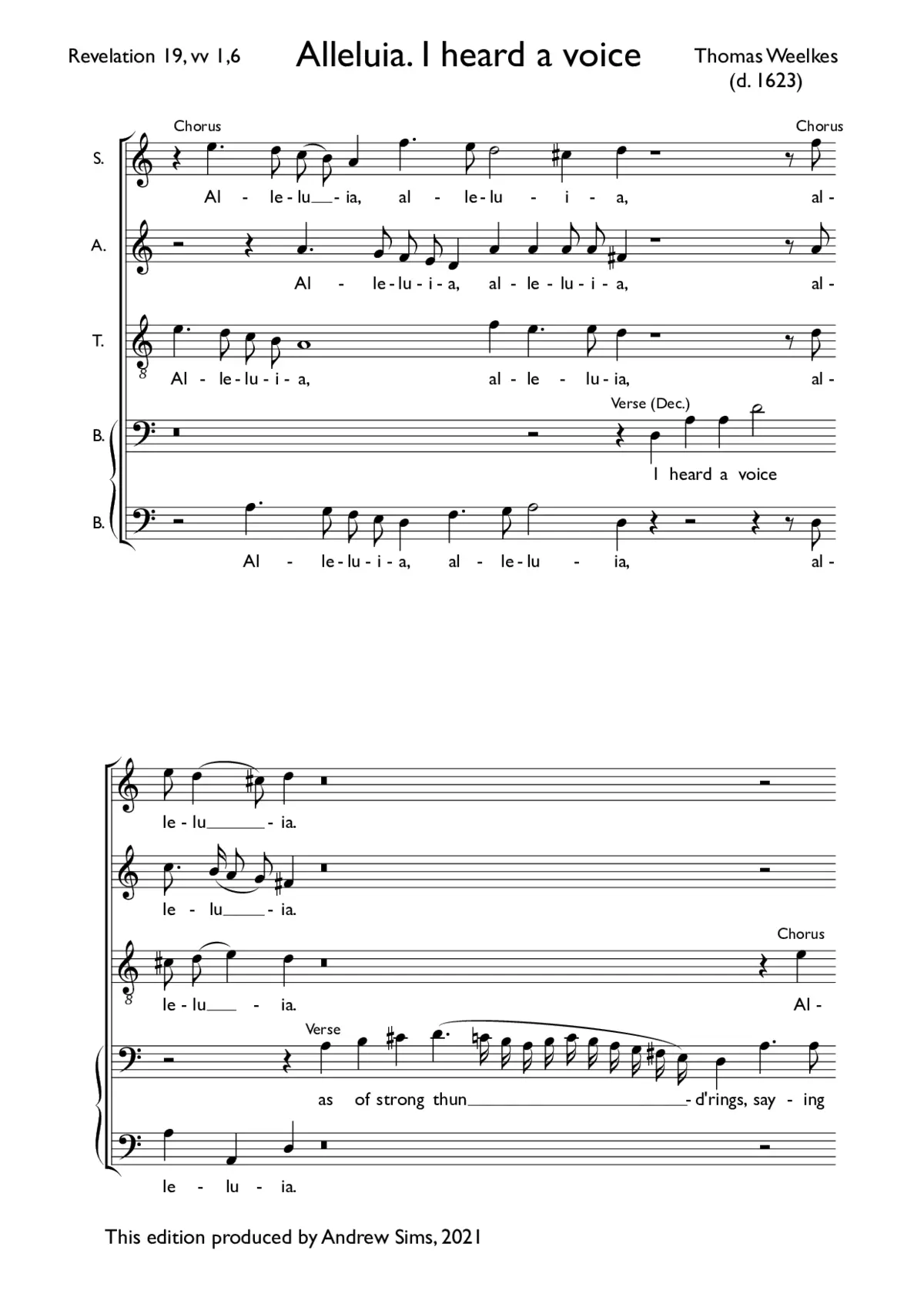 Alleluia, I heard a voice - Page 1