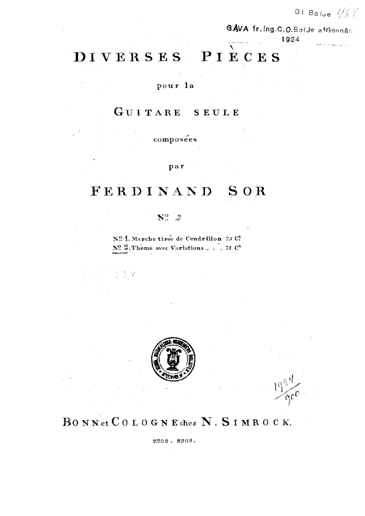 Thême varié pour la guitare - Page 1