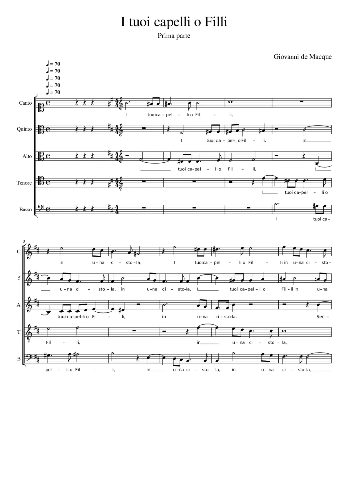 I tuoi capelli o Filli - Page 1