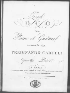 Grand Duo pour Piano et Guitare