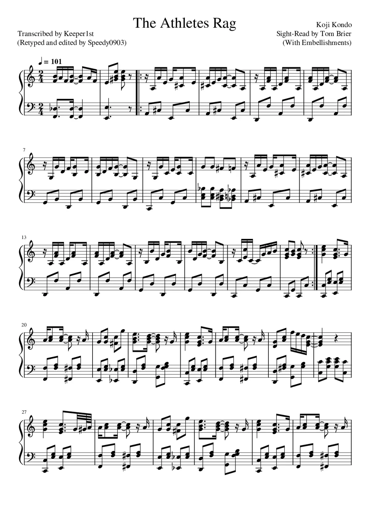 super mario world - athletic theme - Page 1