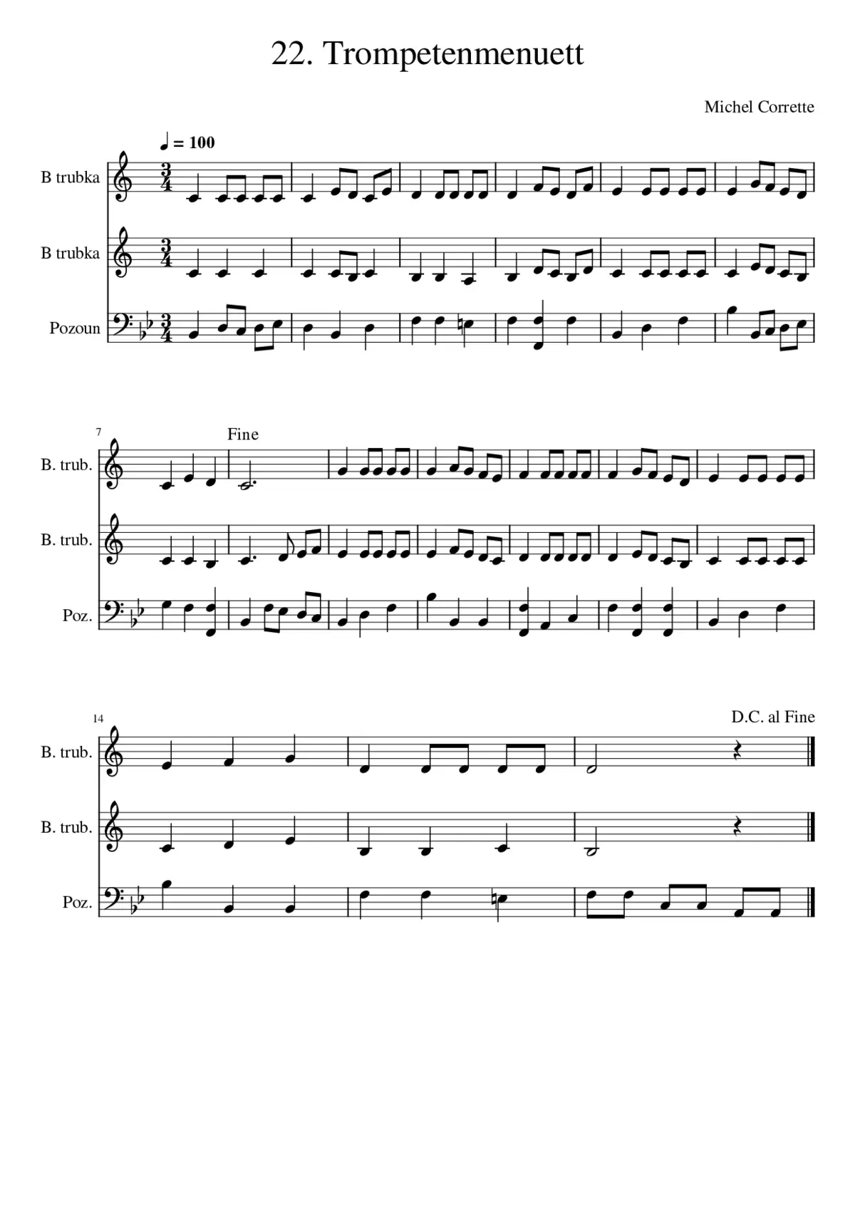 22 Trompetenmenuett - Page 1