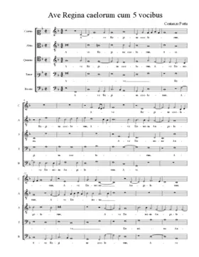 Ave Regina caelorum cum 5 vocibus