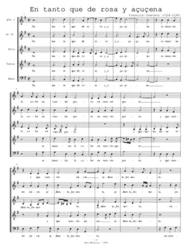 En tanto que de rosa y açuçena à 5