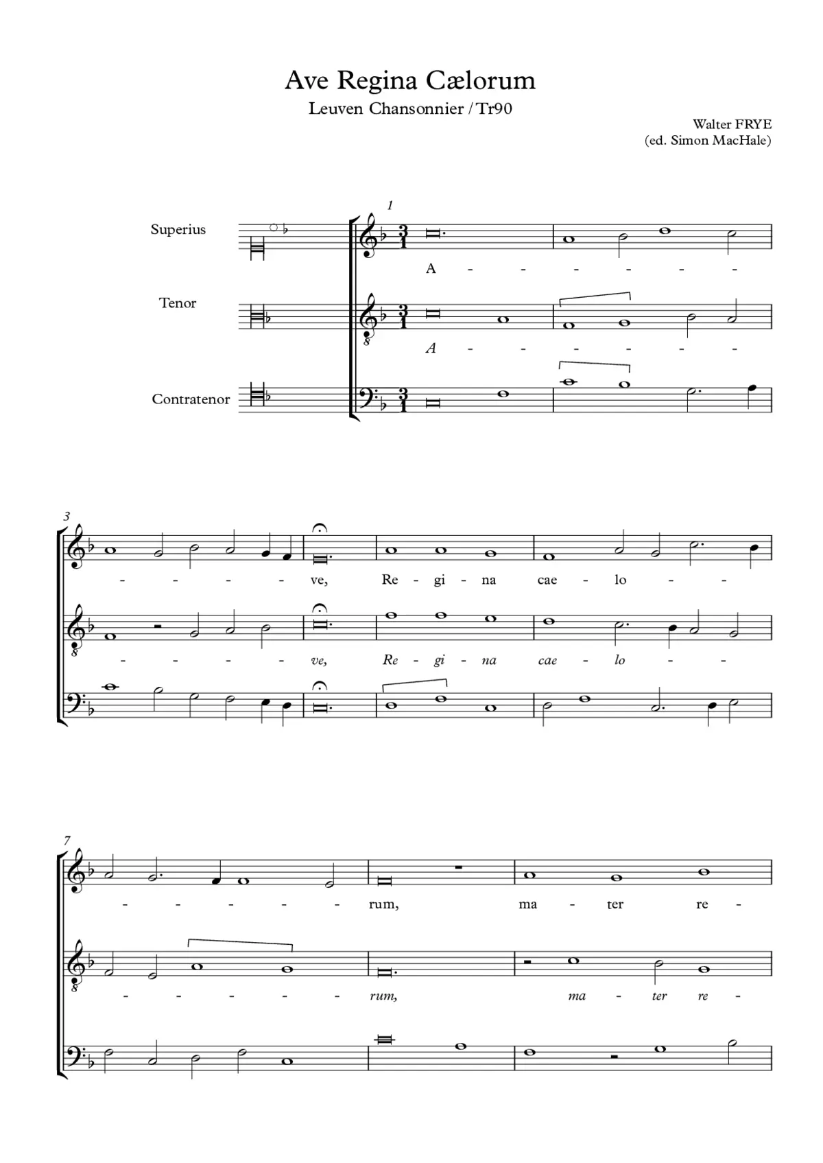 Ave Regina caelorum - Page 1