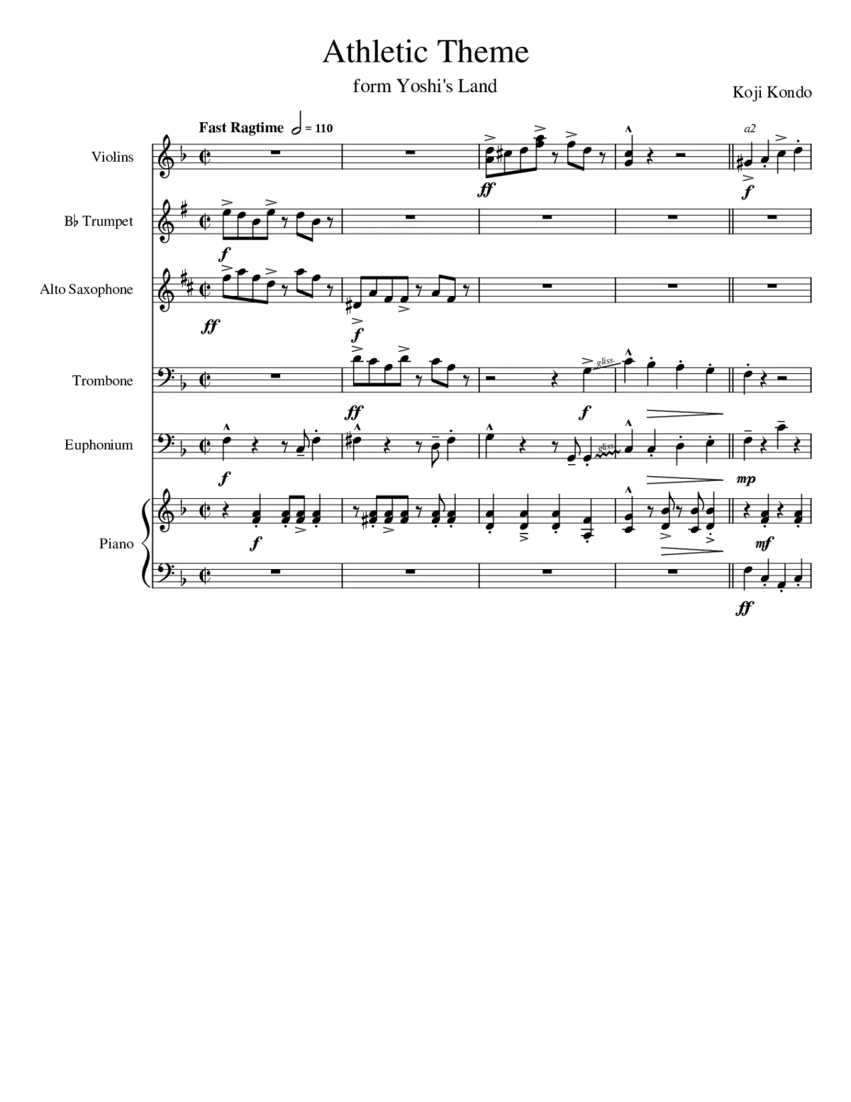 super mario world - athletic theme - Page 1