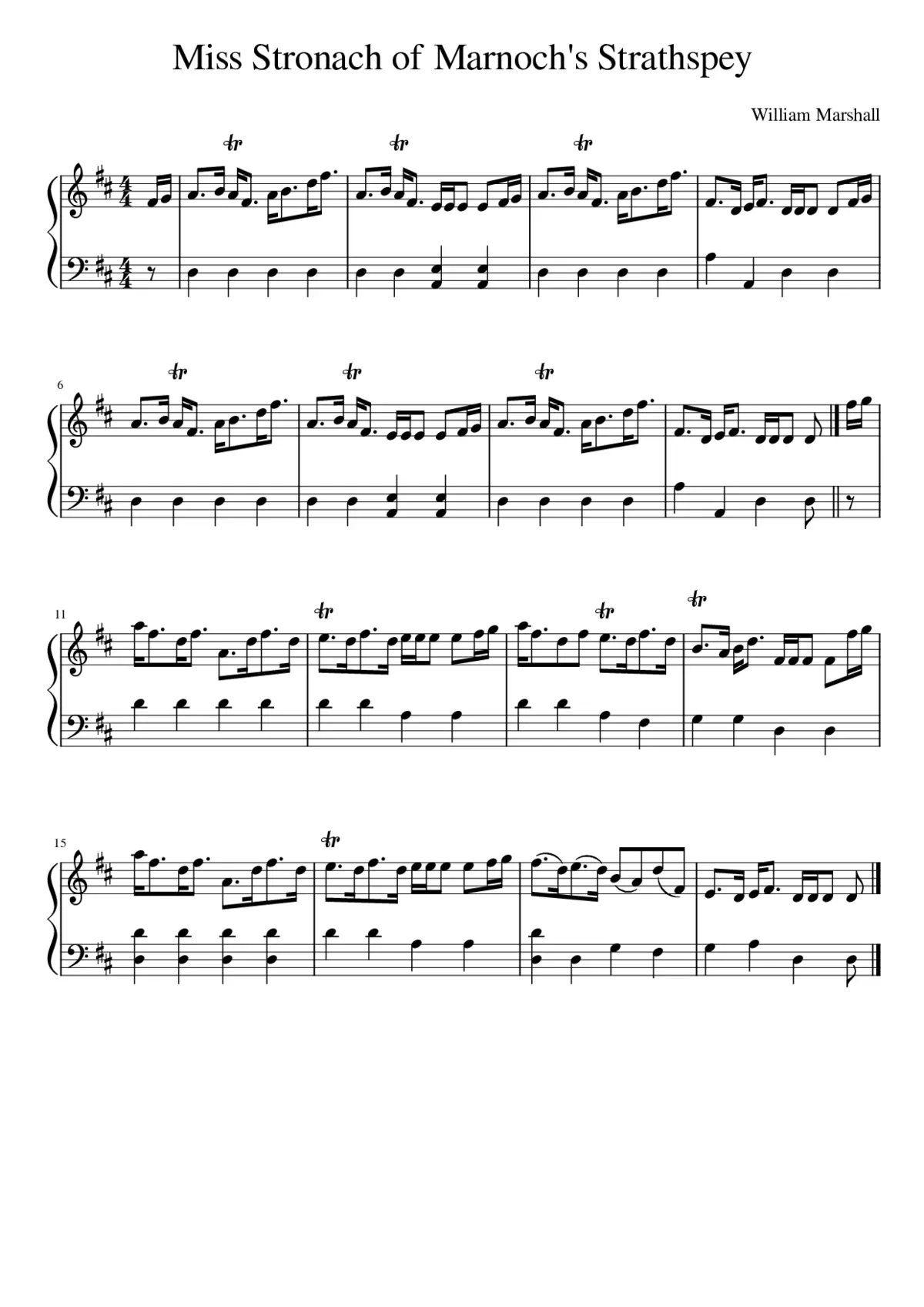 Miss Stronach of Marnoch's Strathspey - Page 1