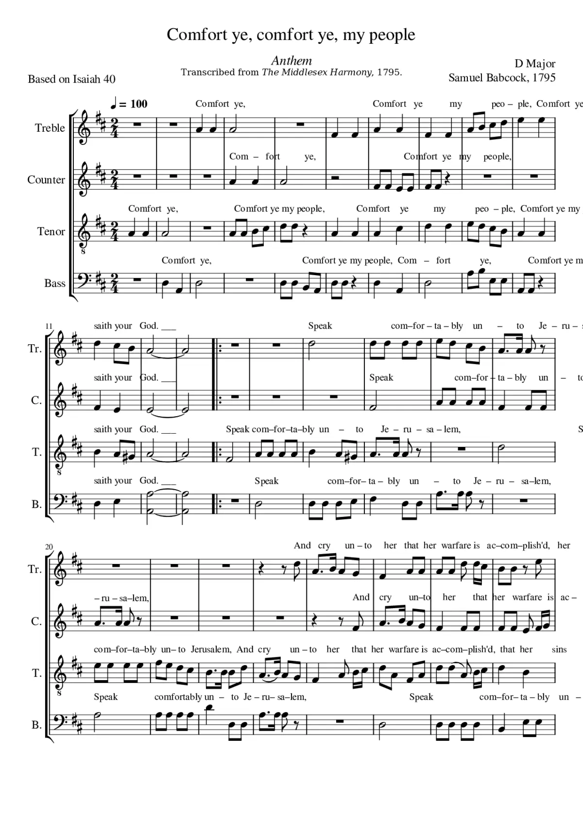 Comfort ye comfort ye my people - Page 1