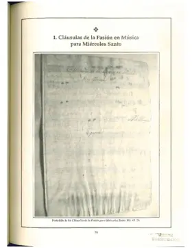 Cláusulas de la Pasión en Música para Miércoles Santo