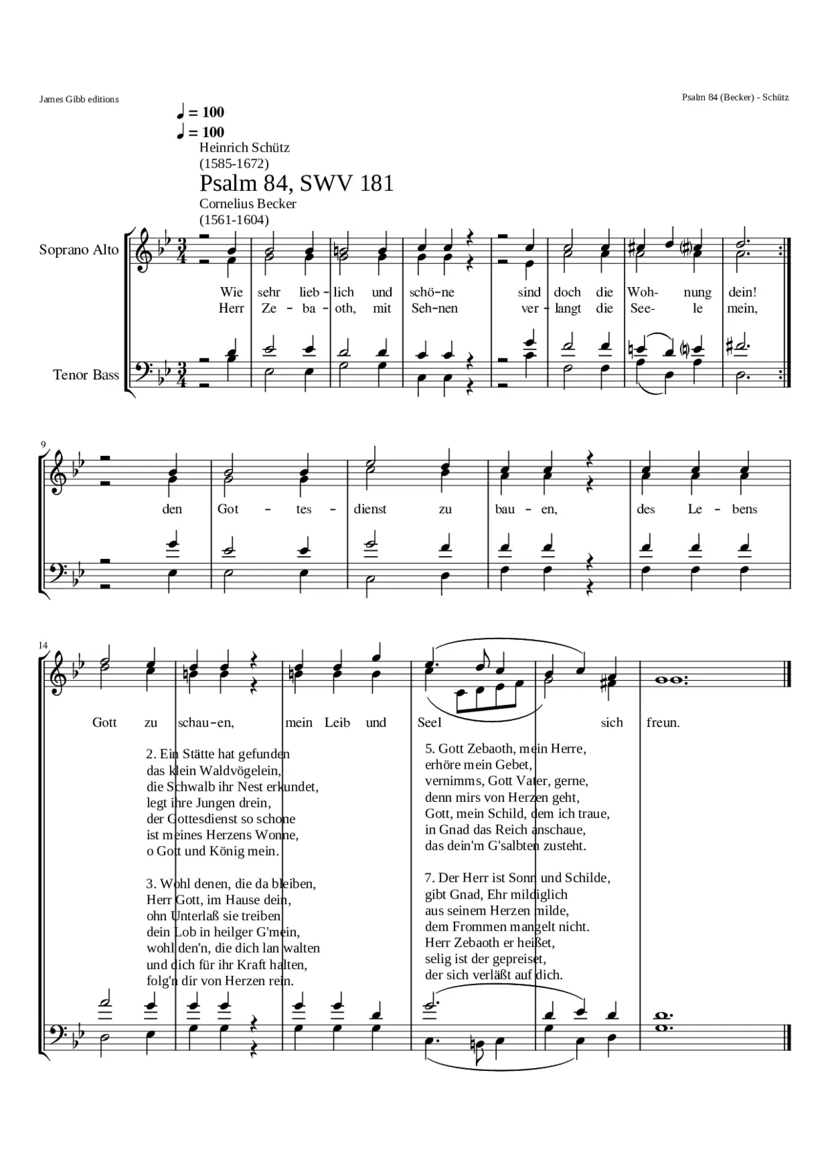 Wie sehr lieblich und schöne sind SWV 181 - Page 1