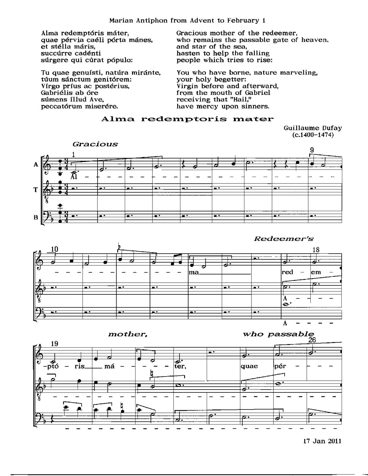 Alma Redemptoris Mater - Page 1