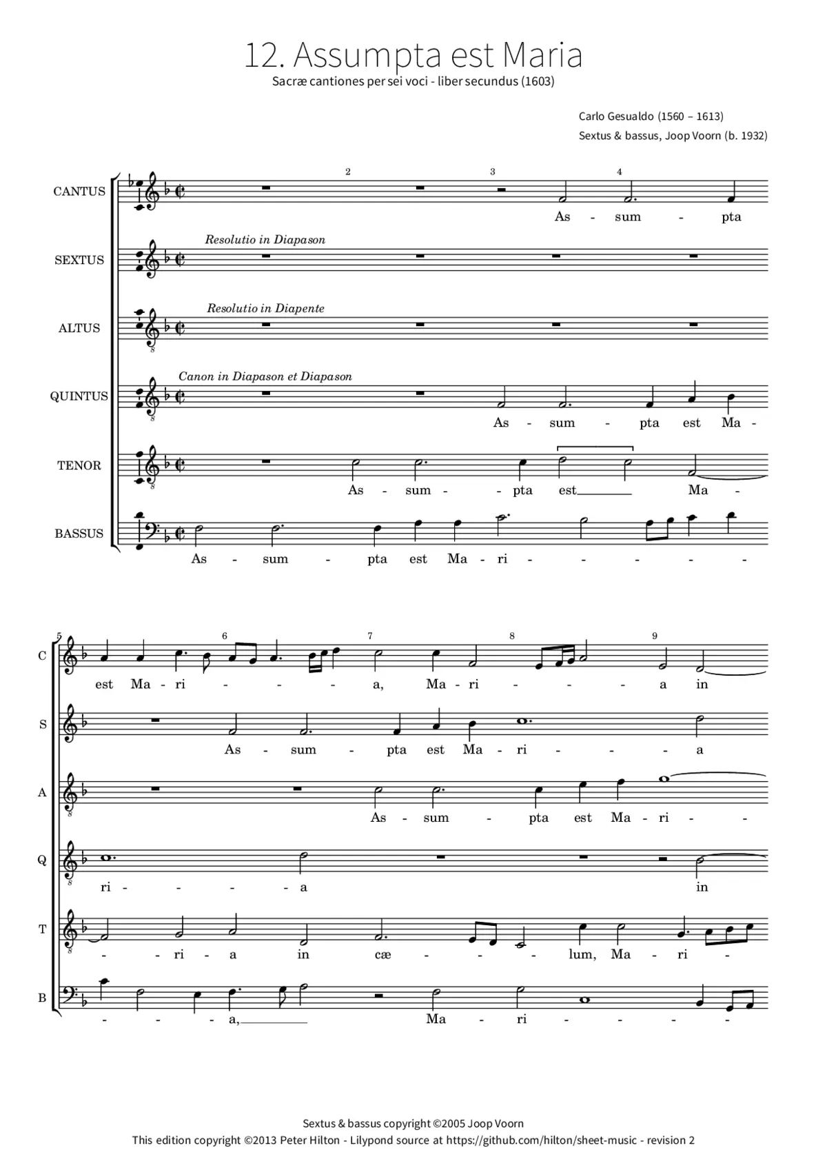 Assumpta est Maria - Page 1