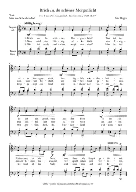Brich an, du schönes Morgenlicht, WoO VI 17, No. 3