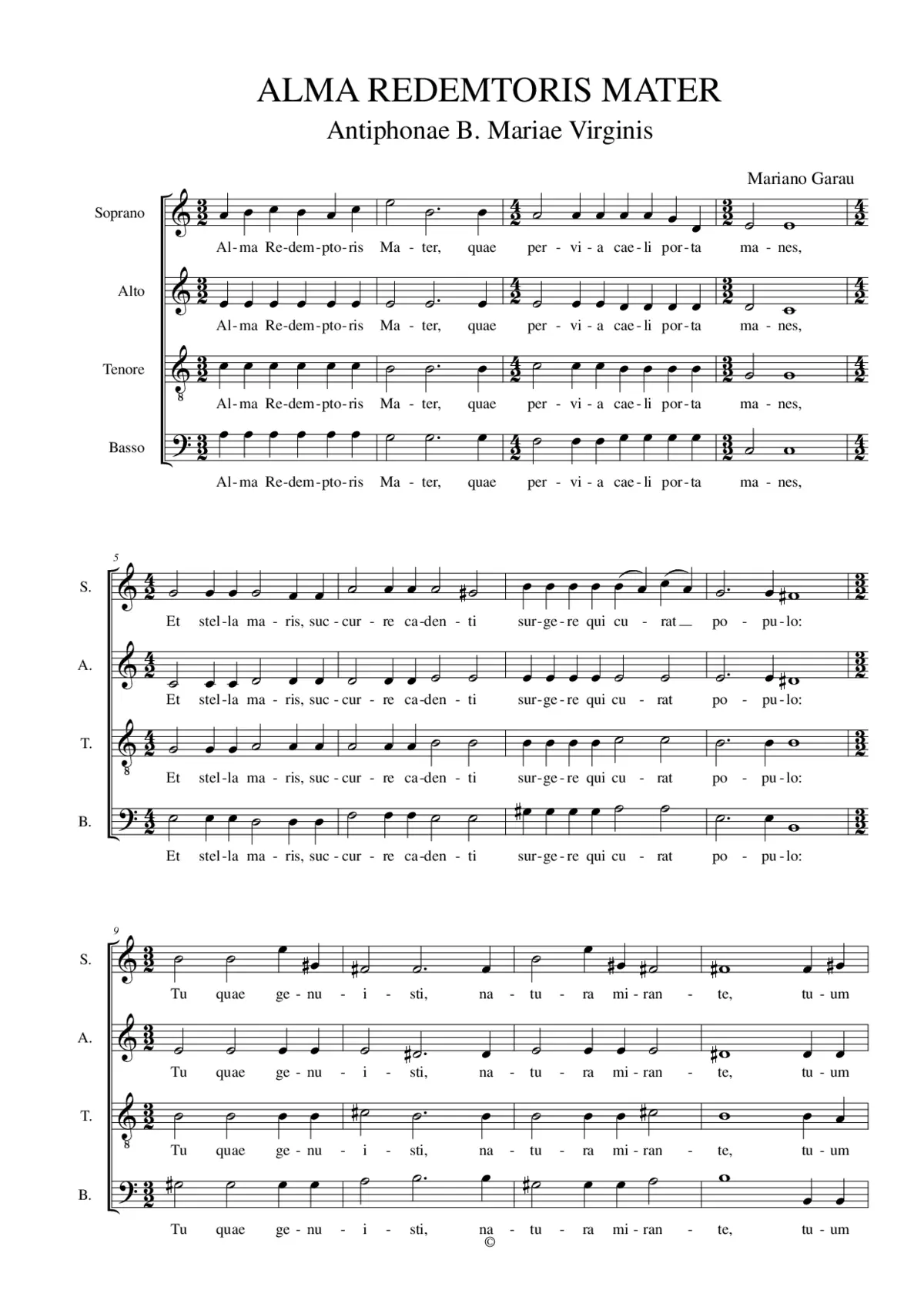 Alma Redemptoris Mater II - Page 1