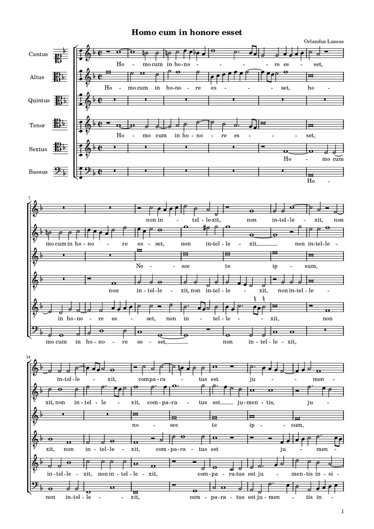 Homo cum in honore esset - Page 1