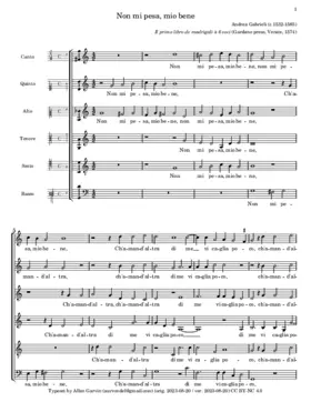 Non mi pesa, mio bene