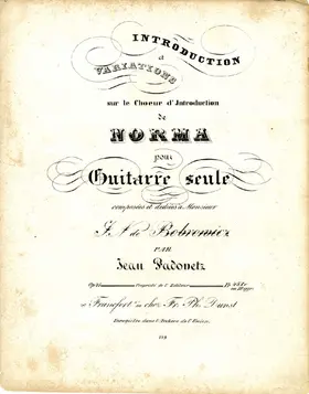 Introduction et Variations sur le Choeur d'Introduction de Norma