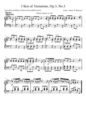 3 Sets of Variations for Piano