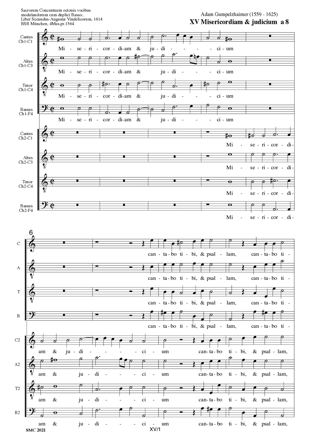 Misericordiam et judicium cantabo - Page 1