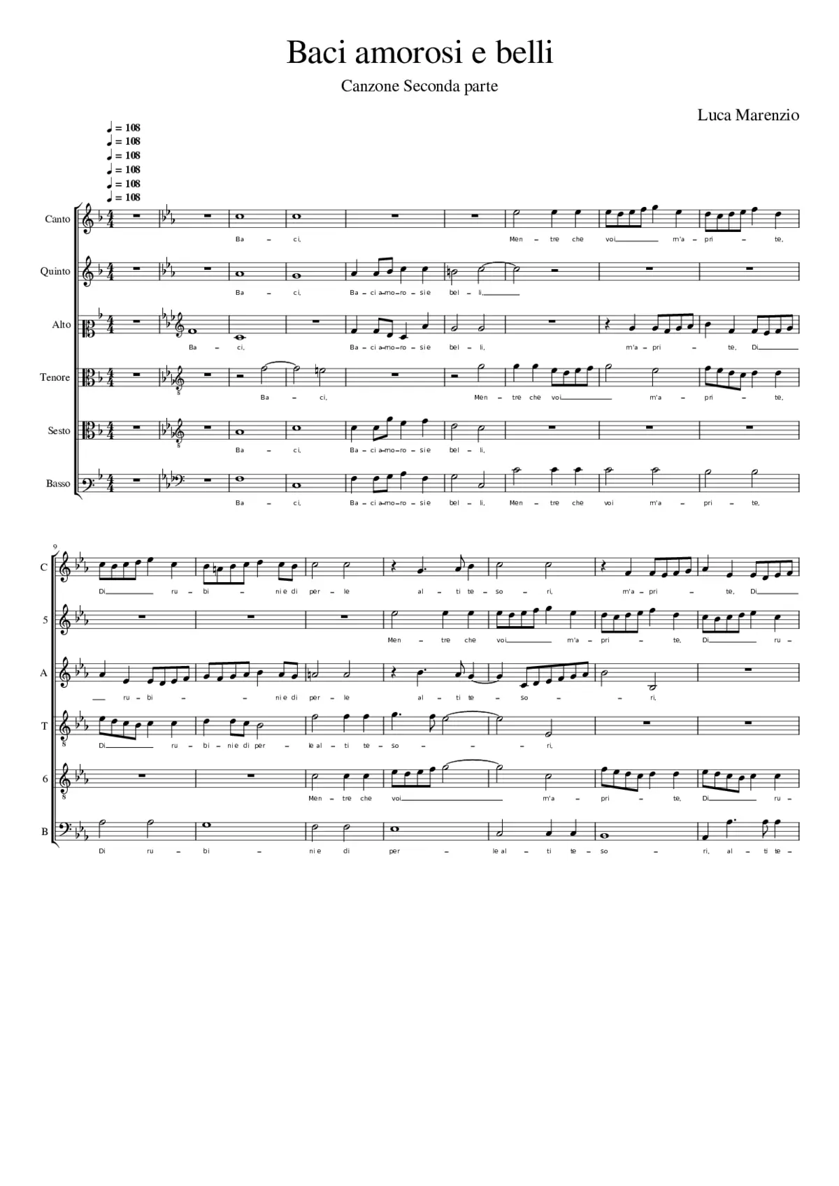 Baci amorosi e belli - Page 1