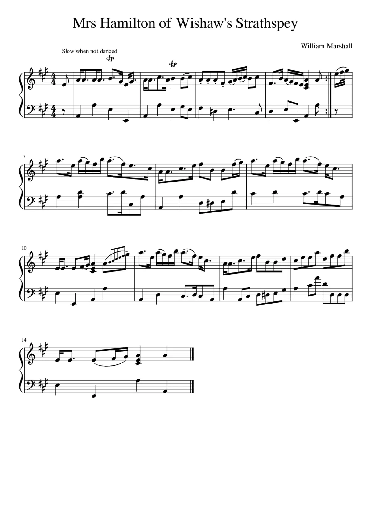 Mrs Hamilton of Wishaw's Strathspey - Page 1