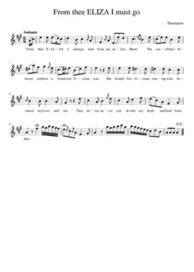 From thee ELIZA I must go