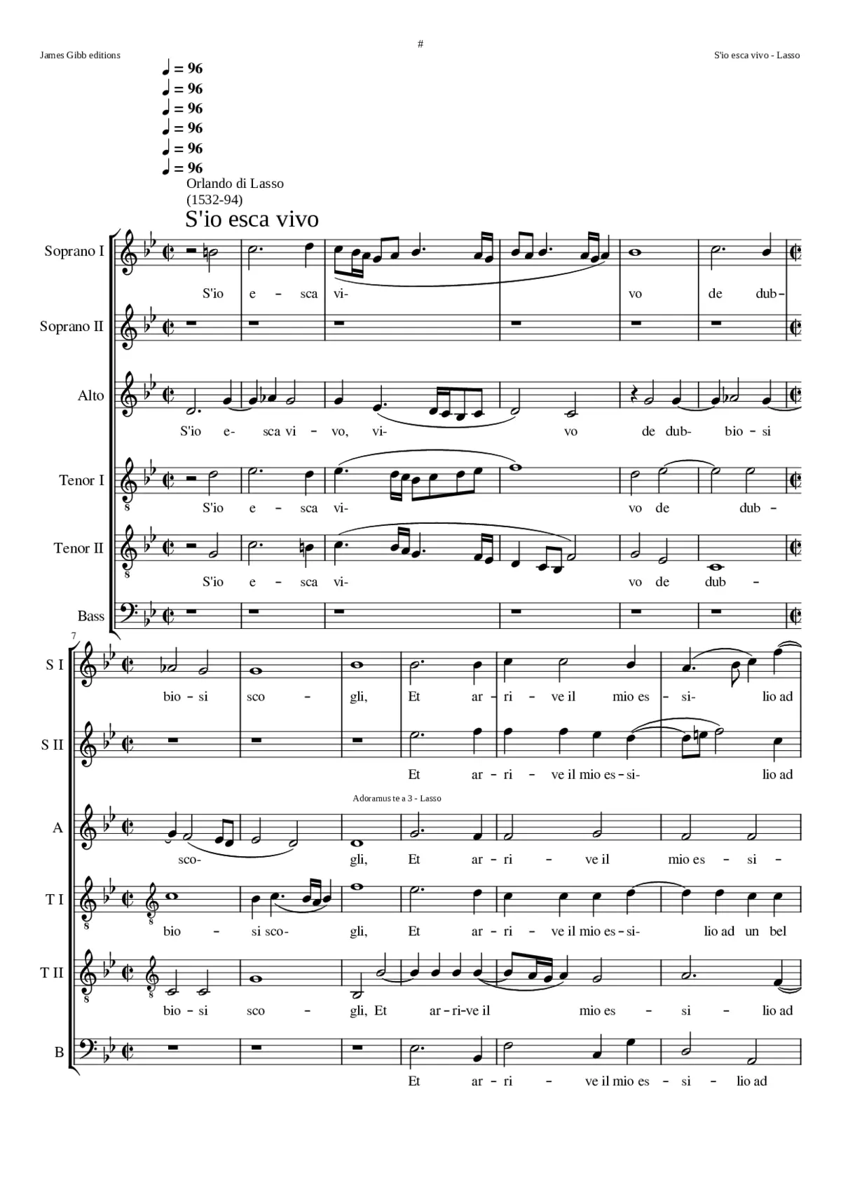 S'io esca vivo - Page 1