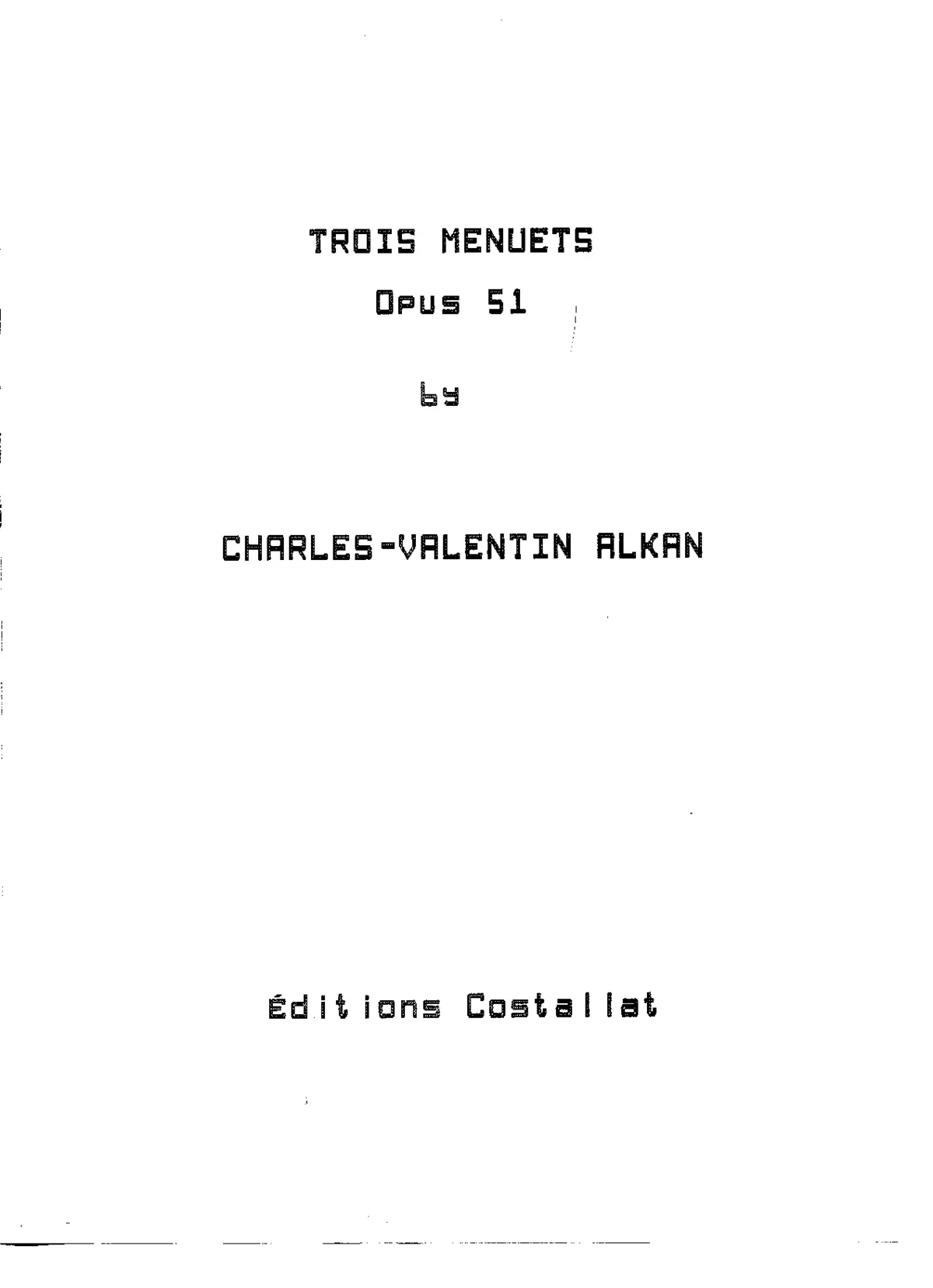 Trois menuets - Page 1