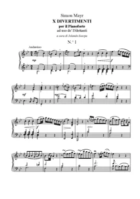 10 Divertimenti per il Pianoforte ad uso de' Dilettanti