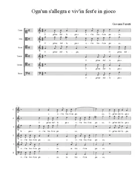 Ogn'un s'allegra e viv'in fest'e in gioco